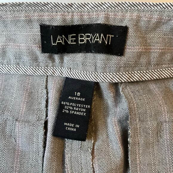 Lane Bryant Women Formal Straight Leg Pants size 18, Taupe Gray - Picture 8 of 11